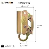 Fusion Climb Dual Rope Grab, Alloy Steel, Safety Protection for Heavy Industry, Roofing, Construction, Fall Protection, Lifeline, Safety Harness, Rope, 25kN