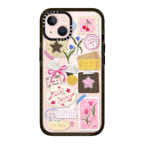 CASETiFY Impact iPhone 13 Case [ 6.6ft Drop Protection/Compatible with Magsafe ] You are Stars Collage - Clear Black