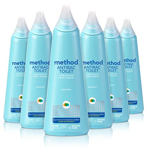 Method Antibacterial Toilet Bowl Cleaner, Spearmint, Kills 99.9% of Household Germs, 24 Fl Oz (Pack of 6)