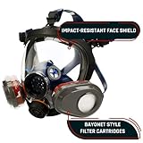 PD-101 Full Face Organic Vapor Particulate Respirator - Industrial Gas Mask - CE Tested - Double Activated Charcoal Air Filter