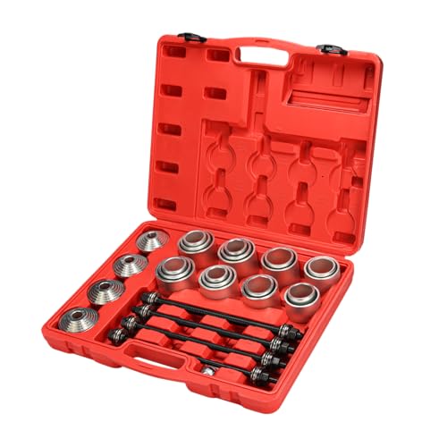 28pcs Press and Pull Sleeve Kit Bushing Bearings and Seals Removal Installation Kit Bushes Bearings Tool Kit