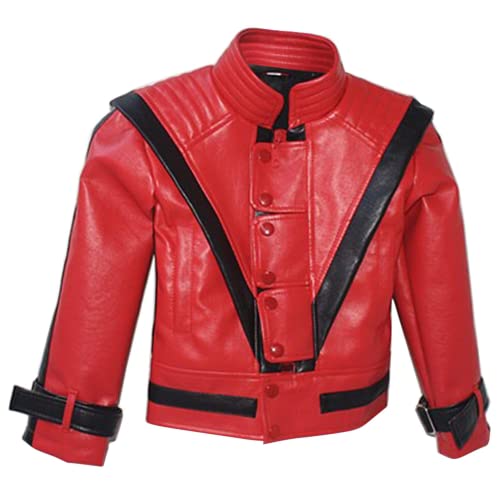 MJ Michael Thriller Jacket Children Kids Jacket Costumes Gift for Perfromance Party Imitate Birthday (4T)