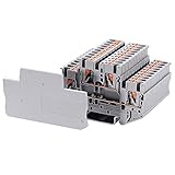 SIPUN ST2-2.5/2-2 Double Layer Din Rail Terminal Block 2 Level Push in PT Type 30 Pcs Wire Terminal Set