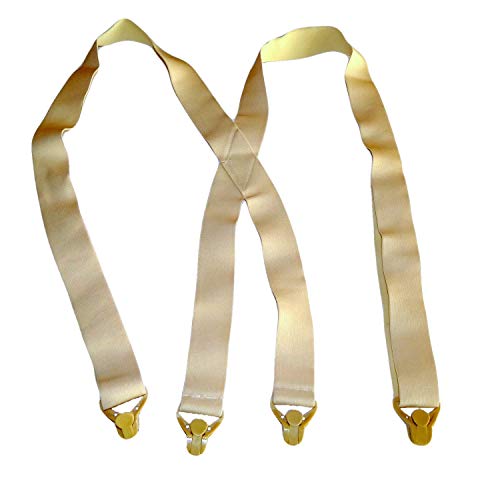 Holdup Suspenders for Men - Under-Ups X Back Style - Patented "No-Buzz" Composite Gripper Clasps - Hidden 1 1/2" wide Suspenders - Perfect Undergarment Solution