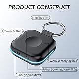 HUOTO Portable Charger for Apple Watch,Wireless Magnetic iWatch Charger 1200mAh Power Bank Travel Keychain Accessories Smart Watch Charger for Apple Watch Series 10/9/8/7/6/SE/5/4/3/2/1/UItra/UItra 2