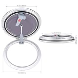 NovelBee 15" Round Marine Hatch Porthole,Aluminum Alloy Boat Porthole Window,Push Opening Portlight for Boat Yacht RV