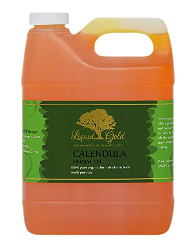 Liquid Gold Inc - 32 oz - Premium Calendula Herbal Infused Oil - Pure Natural Organic Skin Hair Body Care