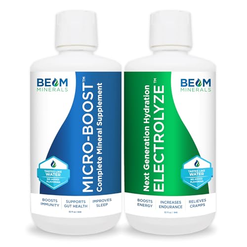 BEAM Minerals Micro-BOOST Humic Mineral Blend | Plant-Based Multi Minerals Supplement & Electrolytes Liquid | Micronutrients Supplements | Deficiency Support | Pure Natural Antioxidant | Keto Friendly