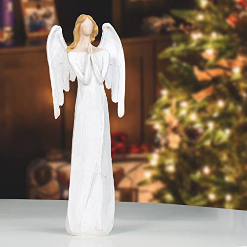 ZICZAMLA 10.2Inch Angel Statue for Sympathy Gift, Hand-Painted Angel Figures and Statues to Show Love,Bereavement,Christmas Angels Figurines,Guardian Angel Collectible Figuriner