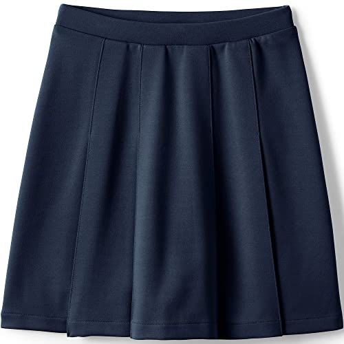 Lands' End Uniform Ponte Pleat Skirt Classic Navy Kids 14