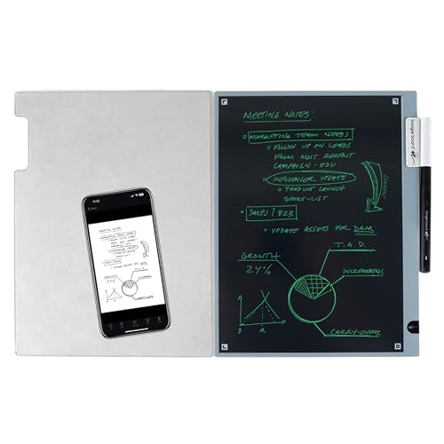 Blackboard 2.0 Smart Pen Reusable Notebook Set | Patented LCD & Cloud Sync Tech | Endless Pages, Dark Mode | Save & Erase with Smart Pen | Free App for iOS & Android | Digital Notepad & Drawing Tablet