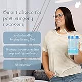 Plum Hill Drink More Water Plastic Tracking Hospital Mug With Measurements, Water Cup with Straw, 32 Oz Hospital Cup with Lid and Straw, Hospital Water Bottle with Straw (Pearl Blue)