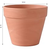 OLEEP Clay Pot - 10 Pack Large Terra Cotta Plant Pot with Drainage Hole, Clay Planters Pot, Terracotta Pot for Indoor Outdoor Plant (5.5 inch)