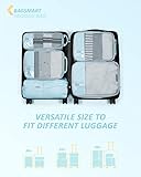 BAGSMART 6-Piece Packing Cube Set - Lightweight Luggage Organizers for Travel, Vacation and Suitcases - Durable Accessories with Compression