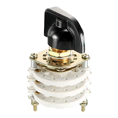 uxcell 3P6T 3 Pole 6 Position 3 Deck Band Channel Rotary Switch Selector with Knob