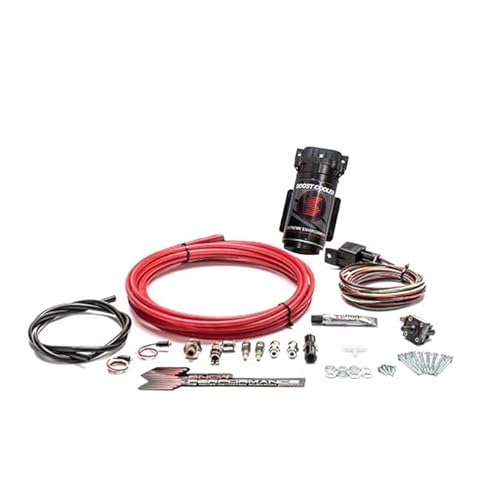 Snow Performance Nitrous Express Diesel Stage 1 Boost Cooler Water-Methanol Injection Kit (Red High Temp Nylon Tubing, Quick-Connect Fittings) SNO-301-T