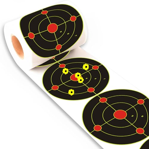 Likelety 6 Inch 100 Pack Splatter Targets, Adhesive Shooting Target Stickers with Yellow Effect for BB Gun, Pellet Gun, Airsoft, Pistol, Rifle Shooting Practice