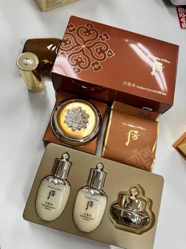 Korean Skin Care Set | Whoo Cheongidan Radiant Essence Cushion No. 21 Special Set K-Beauty Light Beige