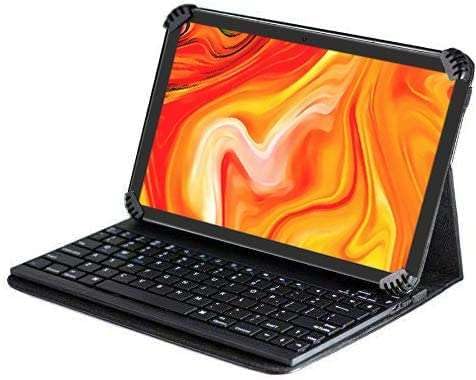 Navitech Folding Leather Folio Case & Stand with Bluetooth Keyboard Compatible with Xiaomi Mi Pad 4 Plus 10.1" Tablet