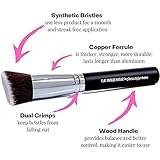 Contour Brush Bronzer Brush Blush Brush - Flat Angled Kabuki Brush for Face, Foundation Brush, Dense Synthetic Bristles for Blending, Buffing, Stippling, Setting with Powder Cream Liquid Makeup