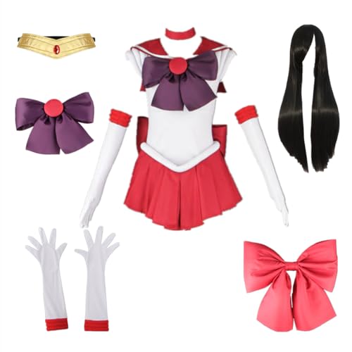 YOUYI US size Women's Mars Cosplay Costumes red skirt suit (L)