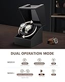 UnaMela Watch Winder for Automatic Watches: Automatic Double Watch Winder Box, Rotating Watch Case for Men and Women, Watch Rotator with Japanese Quiet Motor USB Powered