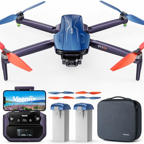 Veeniix V11Air Drone with 6K Camera for Adults, 3-Axis Gimbal Drones with 4K/30fps Video, 10000ft FPV Transmission Professional Drone, 70Mins Long Flight Time, GPS Smart Control, Beginner friendly