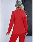 LookbookStore Womens 2 Piece Pants Sets Sets for Women Clothing Two Piece Women's Blazers & Suit Jackets Pants Suits for Women Dressy Women Sets 2 Piece Outfits Dressy True Red Size Medium