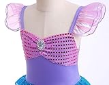 Huutiomys Little Girl Luxury Mermaid Costume Princess Dress for Girls with Accessories (Blue, 5-6 Years)