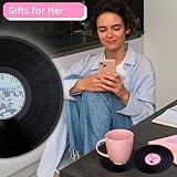 6PCS Retro Vinyl Record Coasters of 6 for Drinks, Funny Vinyl Costers for Cups, Drink Coasters Set of 6 for Music Gifts, Music Decor