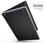 DesignSkinz Textured Black Carbon Fiber Full-Body Wrap Scratch Resistant Decal Skin-Kit Compatible with MacBook 15" Air M2 (A2941)