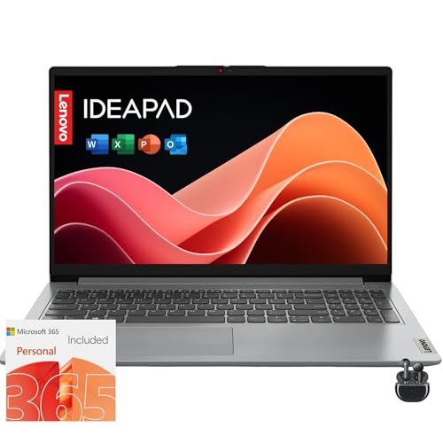 Lenovo IdeaPad 1i Laptop with Microsoft 365 Home and Business • 20GB RAM • 1TB Cloud Storage and 512GB SSD • Intel Core • 14 Anti-Glare Screen • WiFi-6 • 11HR Battery • Windows 11 • W/O Earbuds
