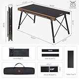 Naturehike Folding IGT Camping Table, Portable Outdoor IGT Cook System, Ultralight Aluminum Camp Table with Carry Bag for Car Camping Picnic RV Trip Patio Backyard BBQ