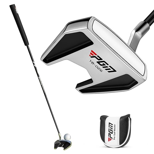 PGM Golf Standing Putter - Golf Putter for Men and Women - Mallet Putter with Stable Low Center of Gravity & Alignment Aid - Right Handed (33")