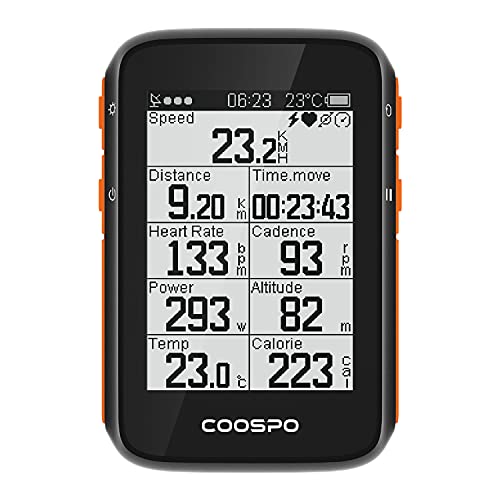 COOSPO Bike Computer Wireless GPS,Cycling Computer Bike Speedometer Auto Backlight,Bluetooth4.0 ANT Cycling GPS Unit,Bicycle Computer BC200 Waterproof,Compatible with CooSporide APP