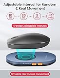 Vaydeer Ultra Slim Mouse Mover, Air 3 Mouse Jiggler with Adjustable Interval Timer, Undetectable & Noiseless, Simulates Realistic Mouse Movement, Driver-Free for Keeping The PC Active and Secure