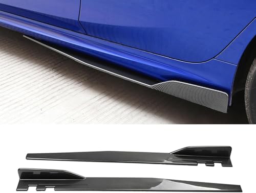 HFGELJIYGV Rocker Panel Spoiler for Toyota Avensis Wagon (2002 2003 2004 2005 2006 2007 2008 2009 2010 2011), Automotive Rocker Panels Car Side Skirt Splitters Diffuser Winglet,Carbon Fiber