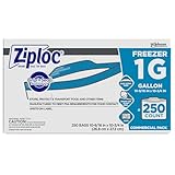 Ziploc® Freezer And Storage Bags, 1 Gallon, Box Of 250 Bags
