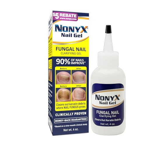 NONYX Nail Clarifying Gel | Clinically Proven for Discolored and Damaged Toenails | Restores the Appearance of Thick, Brittle, Yellow or Lifted Nails | Effective Nail Care Treatment | Made in the USA