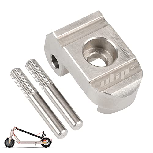 ulip Scooter 304 Stainless Steel Front Folding Lock Buckle Latch with 2 PCS Pins Replacement Parts for Xiaomi M365 Pro Pro2 1S MI3 Essential Lite Scooter(Silver)