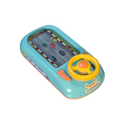 Volante Musical de juguete para niños de 4 a 6 años: Juego de carreras de simulación de conducción con sonido para niños mayores de 3 años, camión de carreras educativo interactivo para niñas (A1)