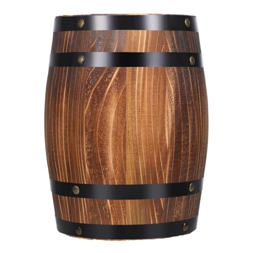 Kichvoe Wooden Beer Barrel Figurine Decorative Barrels Wooden Red Wine Barrel Delicate Wood Barrel Wooden Water Bucket Oak Barrel Oak Aging Barrels Drink Barrel Decor Bar Barrel Unique