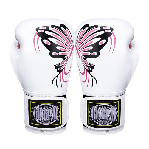 Boxing Gloves for Kids, Womens,Mens for MMA,Training,Sparring Kickboxing,Muay Thai Punching Mitts Ladies Girls Childrens Training Gloves (Pink Butterfly, 6oz)