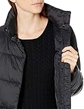 Amazon Essentials Women's Lightweight Full-Zip Water-Resistant Long Cocoon Puffer Winter Coat, Black, Large