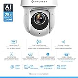 Amcrest 4K (8MP) Outdoor PTZ POE + IP Camera Pan Tilt Zoom (Optical 25x Motorized) Human and Vehicle Detection AI, Perimeter Protection, 328ft Night Vision POE+ (802.3at) IP8M-2899EW-AI