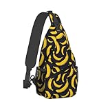 Krirteh Pop Art Banana Sling Bag For Women Men Fashion Fruits Print Backpack Crossbody Shoulder Bag Sling Backpack Chest Bag Travel Hiking Casual Sport Daypack