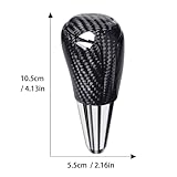 nuoozy Genuine Carbon Fiber Gear Shift Knob Cover Compatible with Toyota RAV4 Camry Corolla Highlander Yaris Prius C Manual Transmission Shift Lever Knob Head Vehicle Modified Replacement Parts Black