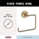 Delta Trinsic (1-Pack) Hand Towel Holder Champagne Bronze Towel Racks for Bathroom Wall Square Towel Ring Holder for Bath Towel Hanger for Kitchen, Bathroom Accessories 759460-CZ