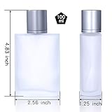 2 Pack 100ml/3.38 Oz Empty Frosted Glass Spray Bottle Perfume Atomizer, Refillable Fine Mist Spray Empty Perfume Bottles with 4 kinds of perfume dispenser (2 Pack 100ml/3.38 Oz Frosted Bottles)