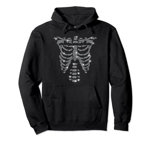 Halloween Skeleton Band Bones Diamond Skeleton Funny Pullover Hoodie